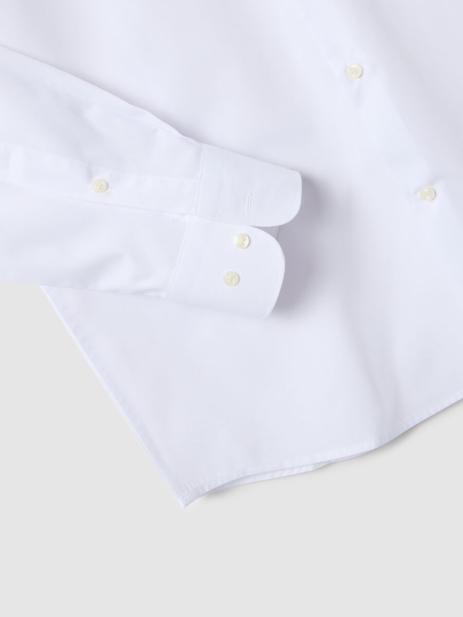 White Shirt with Classic Collar Slim Fit_5