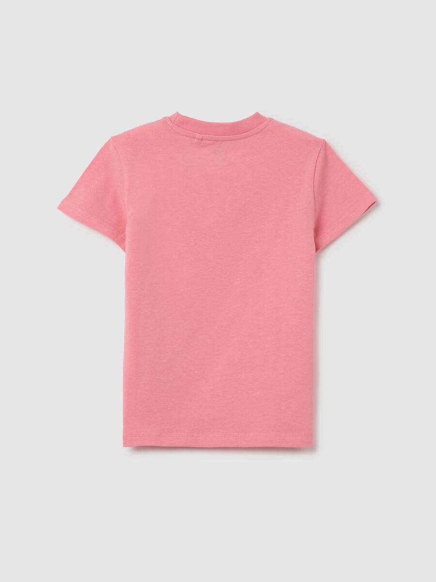 T-shirt da ragazza in cotone elasticizzato rosa fitted_4