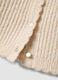 Beige knit crew-neck cardigan_3