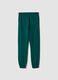 Jogger verdi in puro cotone stile college regular fit_1