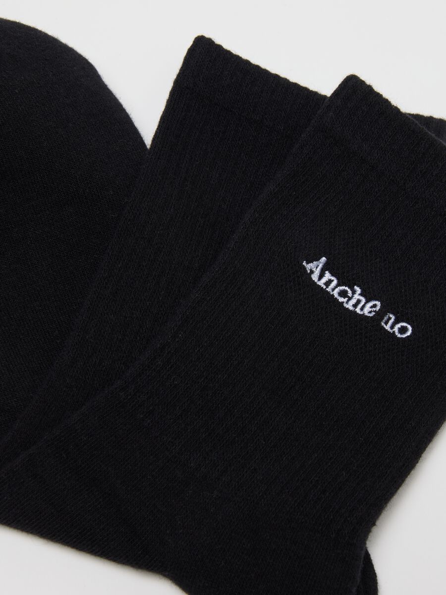 Black Stretch Cotton Socks_2