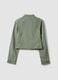 Green pure cotton jacket with concealed buttons, slim fit_2