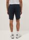 Blue regular-fit stretch chino Bermuda shorts_3