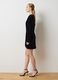 Black velvet regular fit dress with sparkling points_2