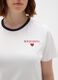 Women's pure cotton white T-shirt regular fit with logo_2