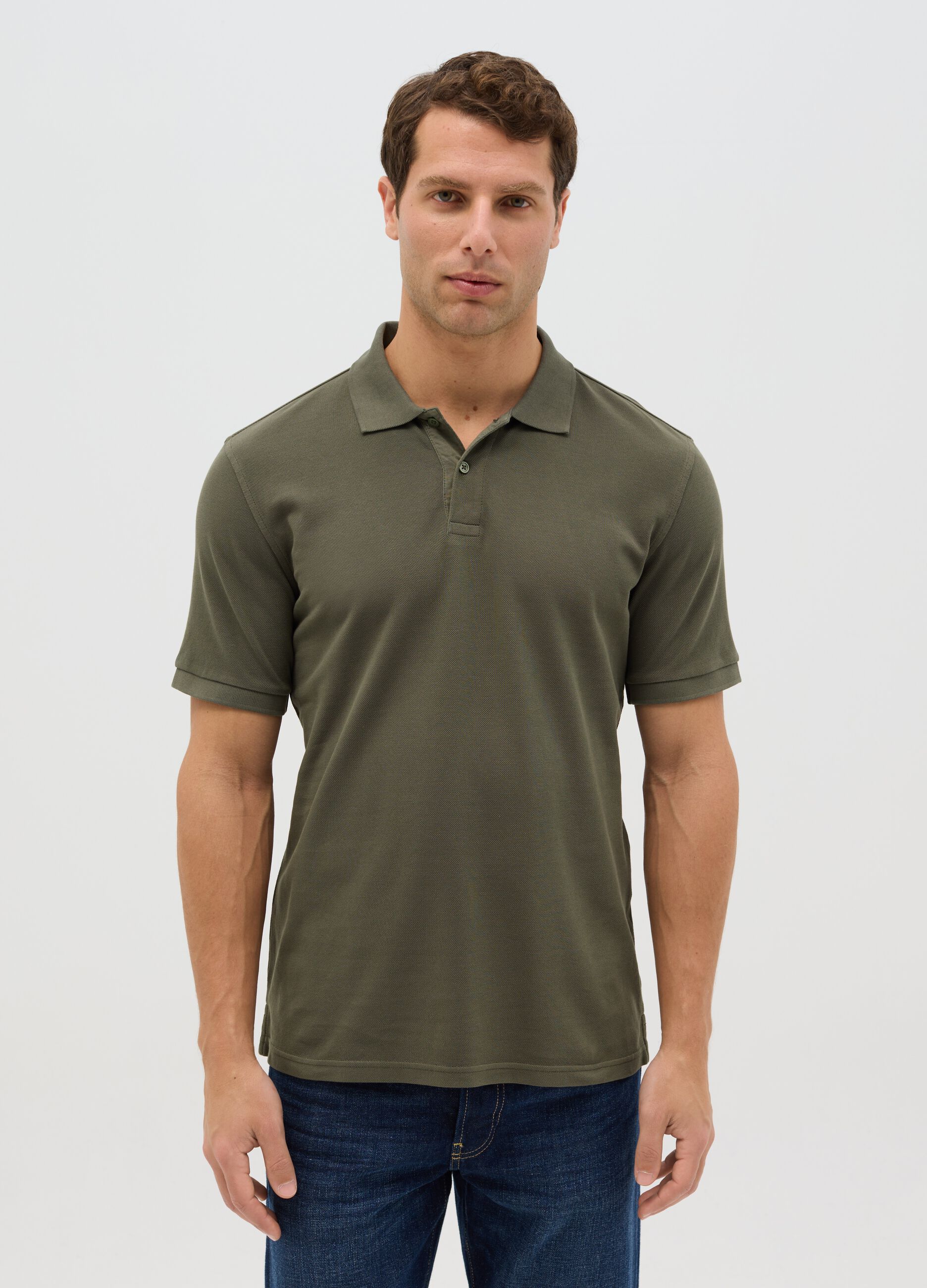 100% cotton piqué polo shirt