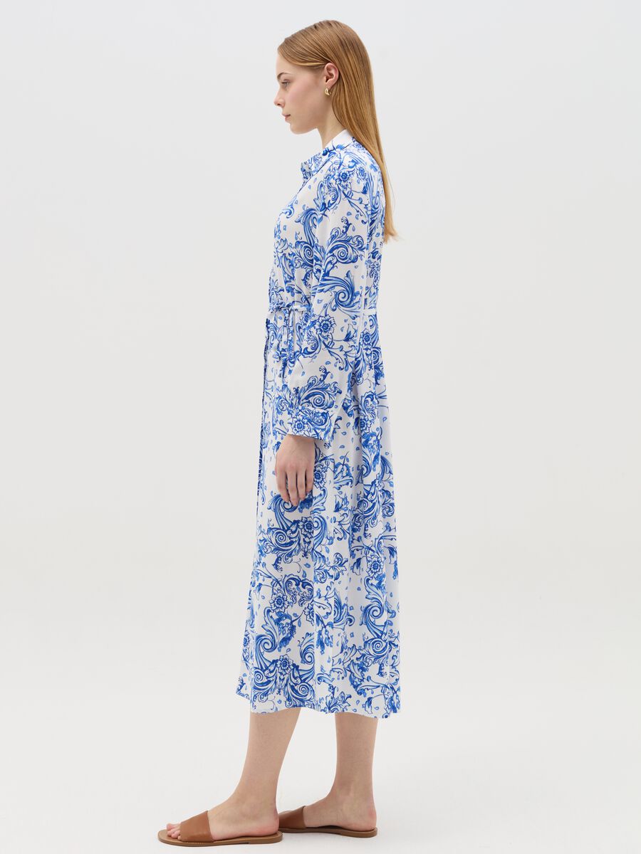 Long maternity shirt dress_2