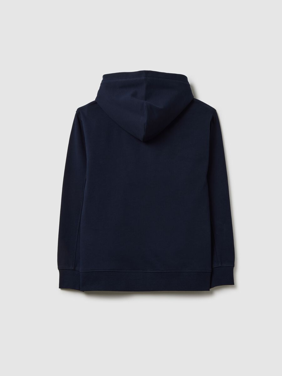 Felpa da ragazzo in puro cotone blu regular fit_4