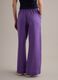 Purple pure linen straight-fit drawstring trousers_2