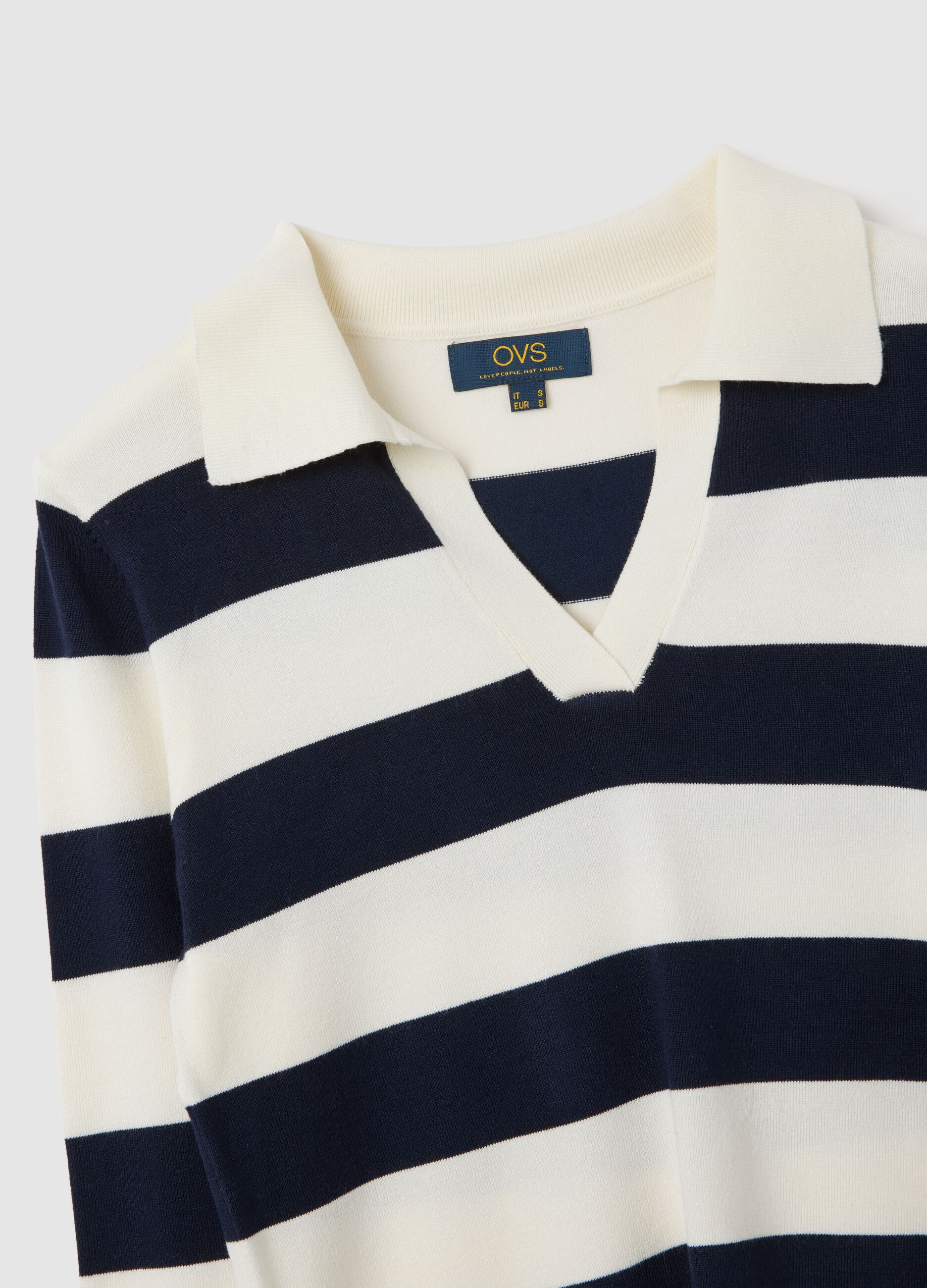 Blue and white mixed regular fit sweater