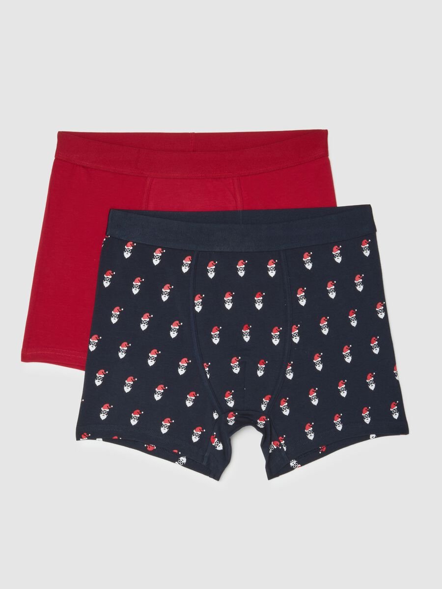 Multicolour stretch cotton regular fit boxer twin pack_0