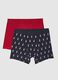 Multicolour stretch cotton regular fit boxer twin pack_0