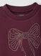 Purple cotton-blend crew-neck sweatshirt with bow_2