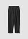Grey regular-fit formal trousers in stretch viscose_4