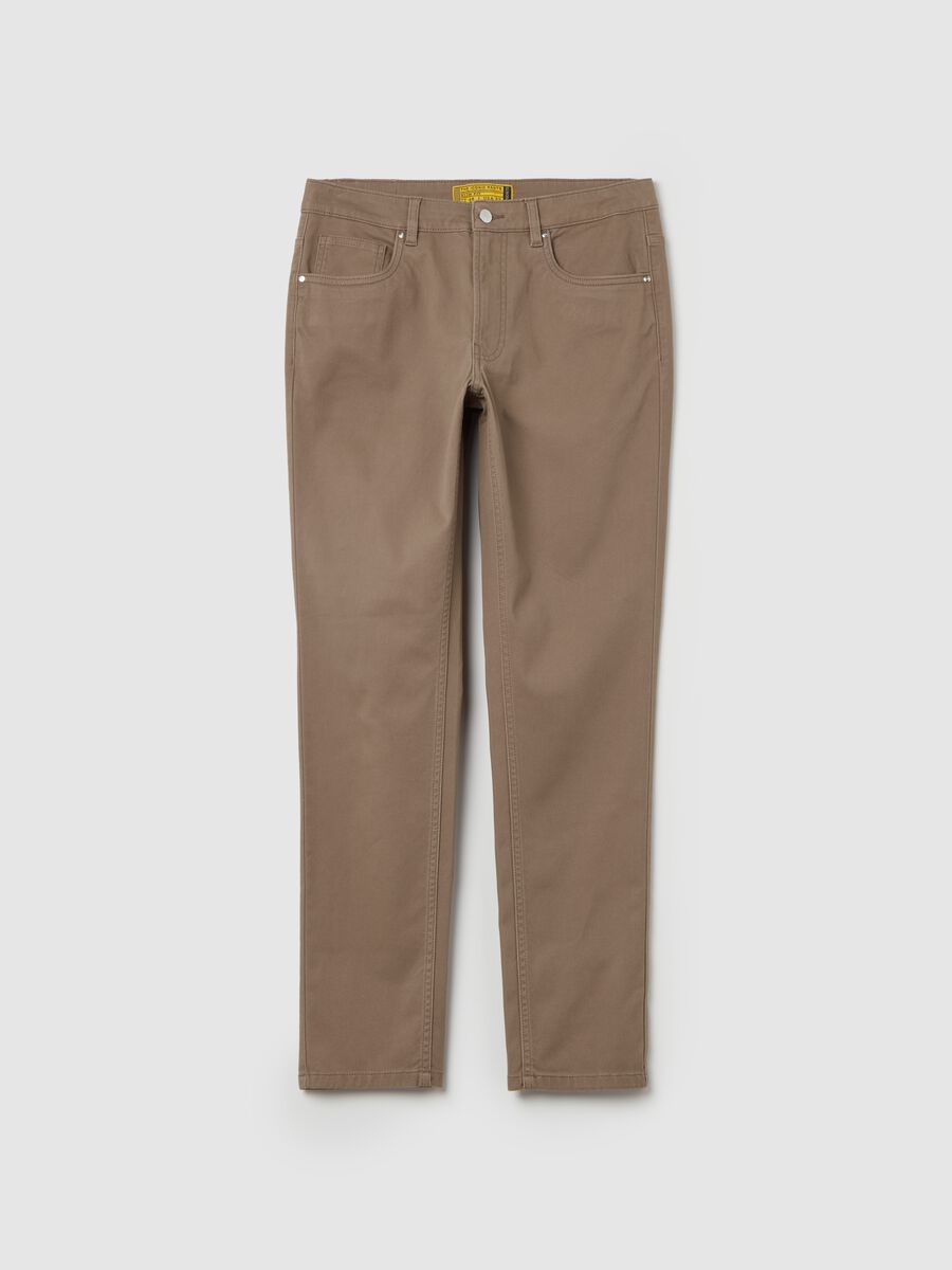 Trousers with five pockets and couture stitched weave_4