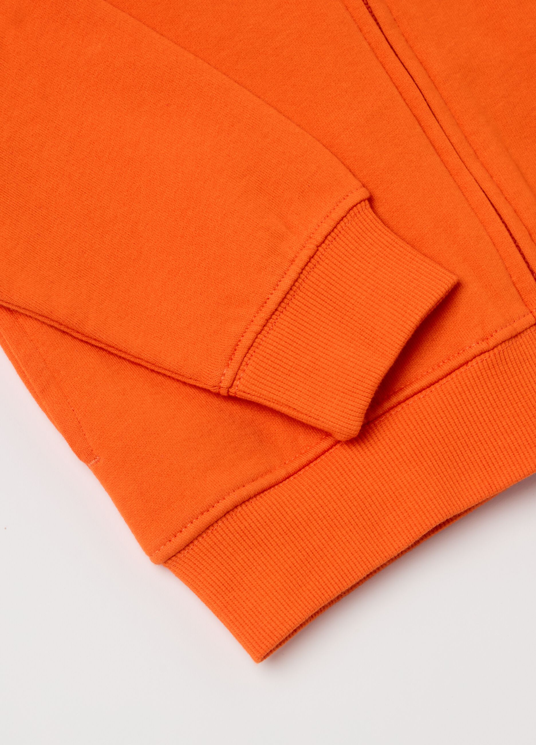 Full-zip sweatshirt in French terry with hood