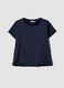 Blue short-sleeve T-shirt with soft neckline, regular fit_4