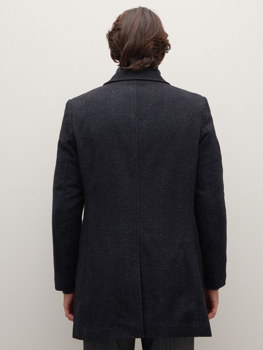 Single-breasted regular fit black coat_3