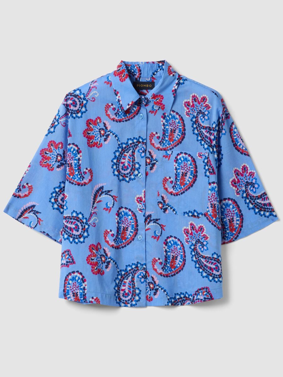 Pure cotton multicolour over-fit patterned shirt_0