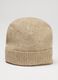 Beige Beanie in Stretch Fabric Blend_2