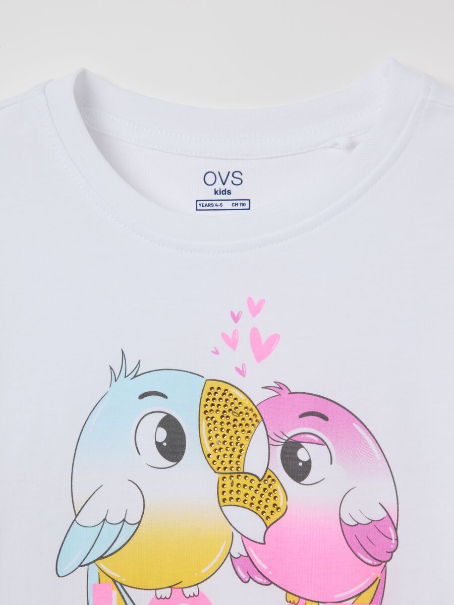 White cotton T-shirt with print_3
