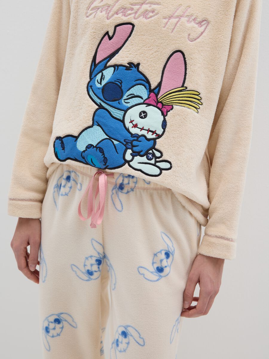 Beige coral fleece pyjamas regular fit with Disney decoration_3