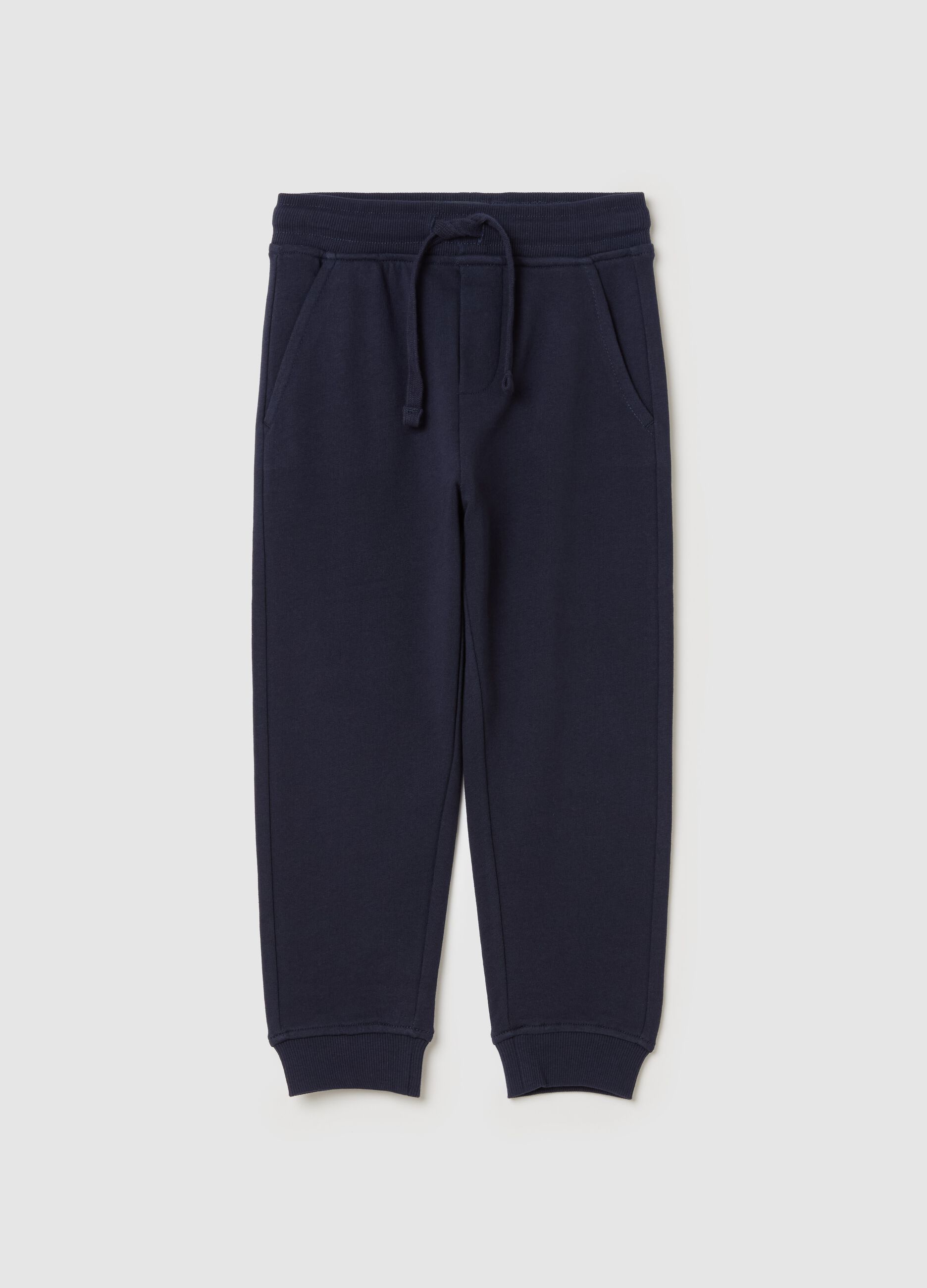 Fleece joggers with drawstring