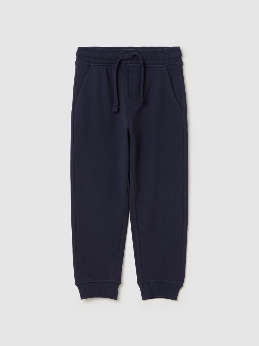 Fleece joggers with drawstring_0