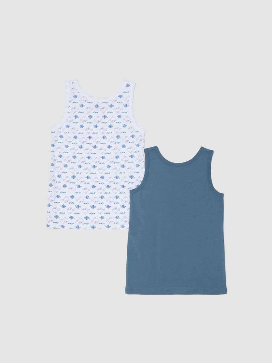 Bipack canotte in puro cotone multicolor da bambino regular fit_1