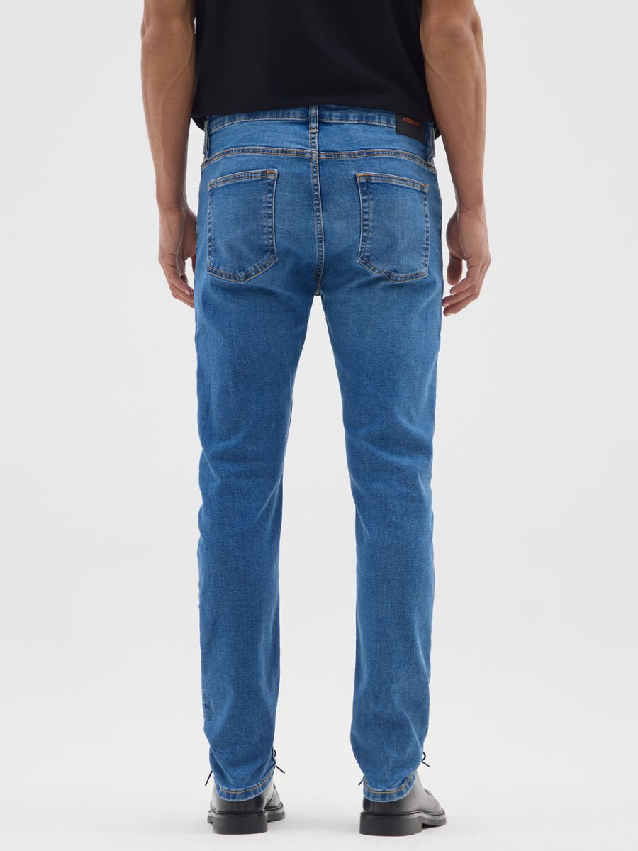 Blue denim cotton skinny jeans_2