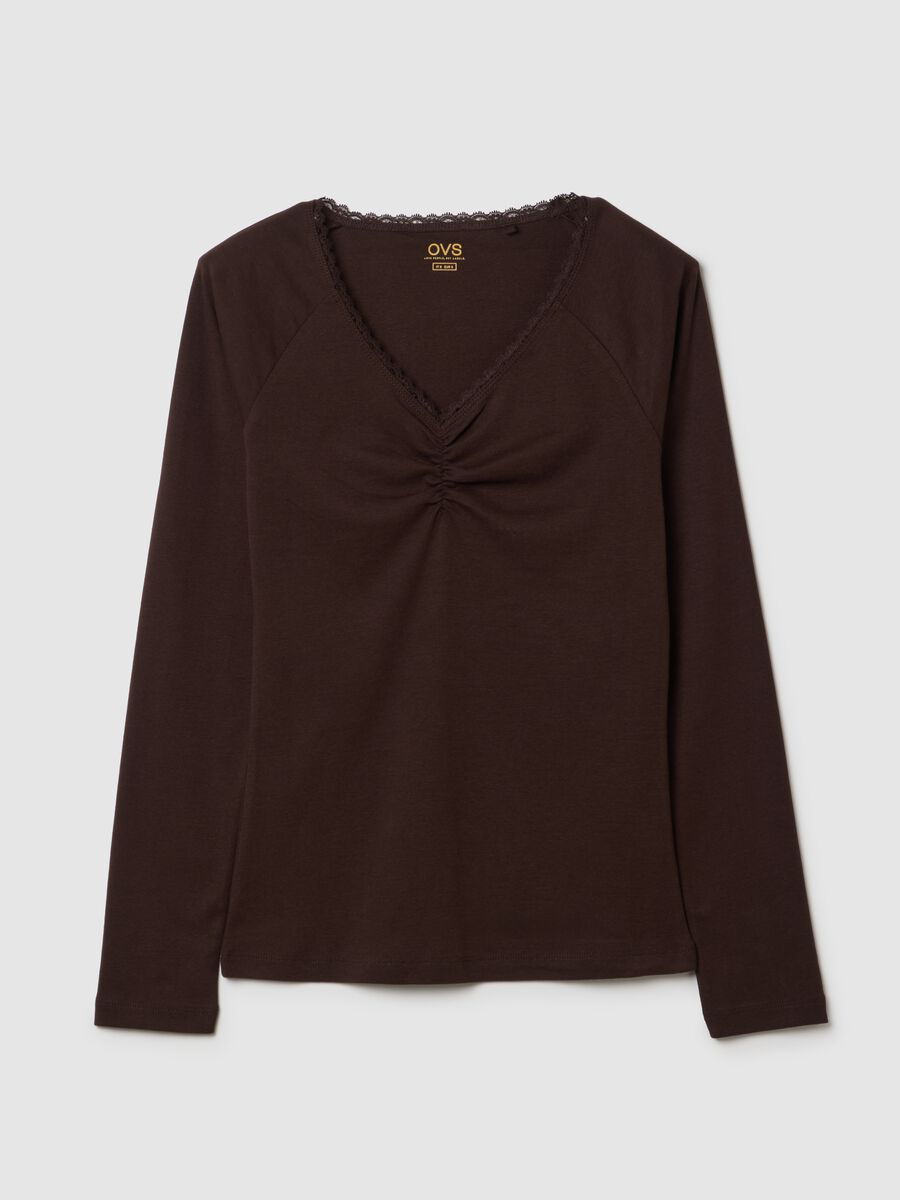 Maglia in puro cotone marrone regular fit_4