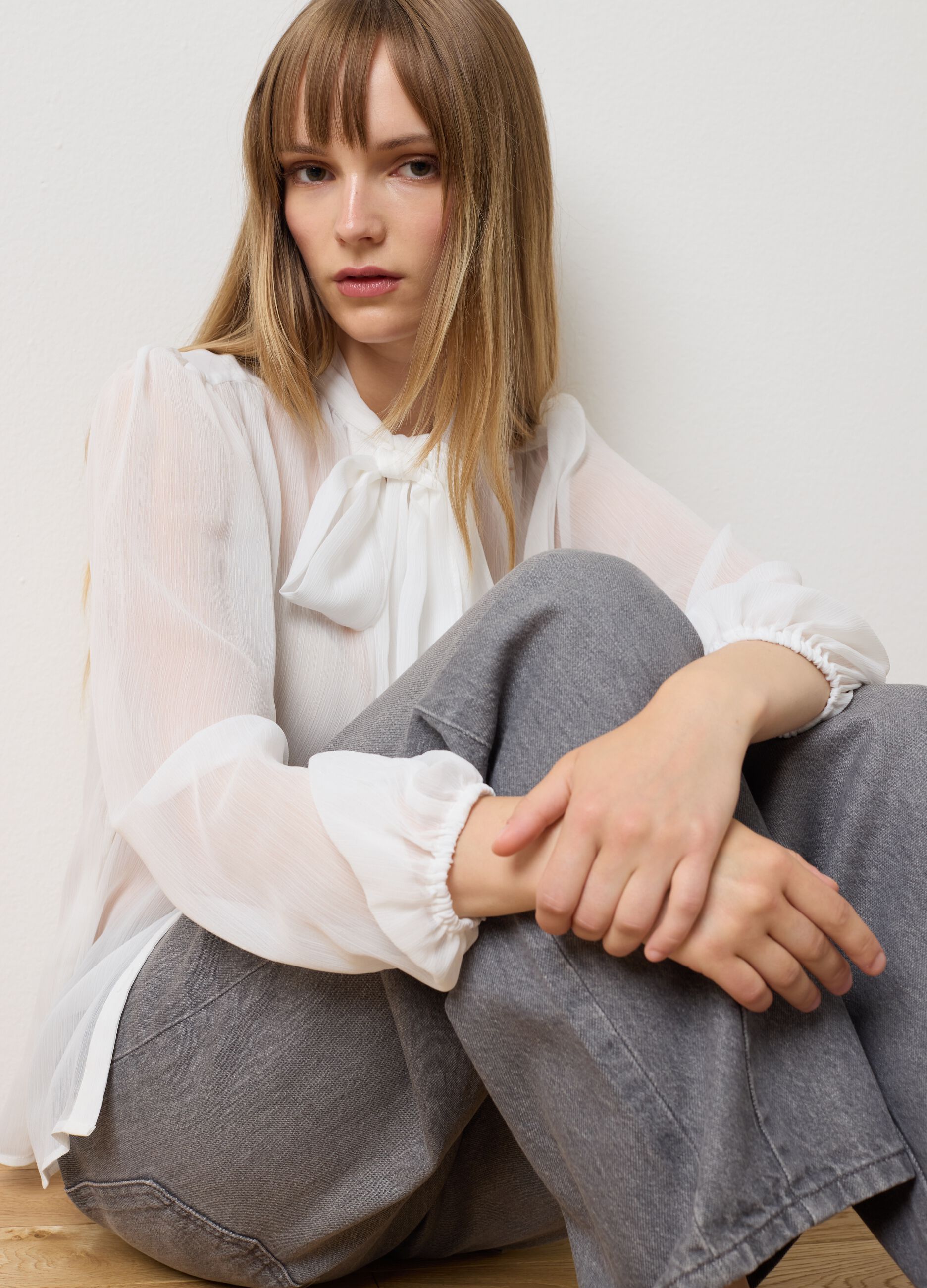 White over fit shirt