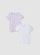 Bipack t-shirt viola in puro cotone organico girocollo_0