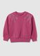 Oversized multicolor cotton blend girl's sweatshirt_3