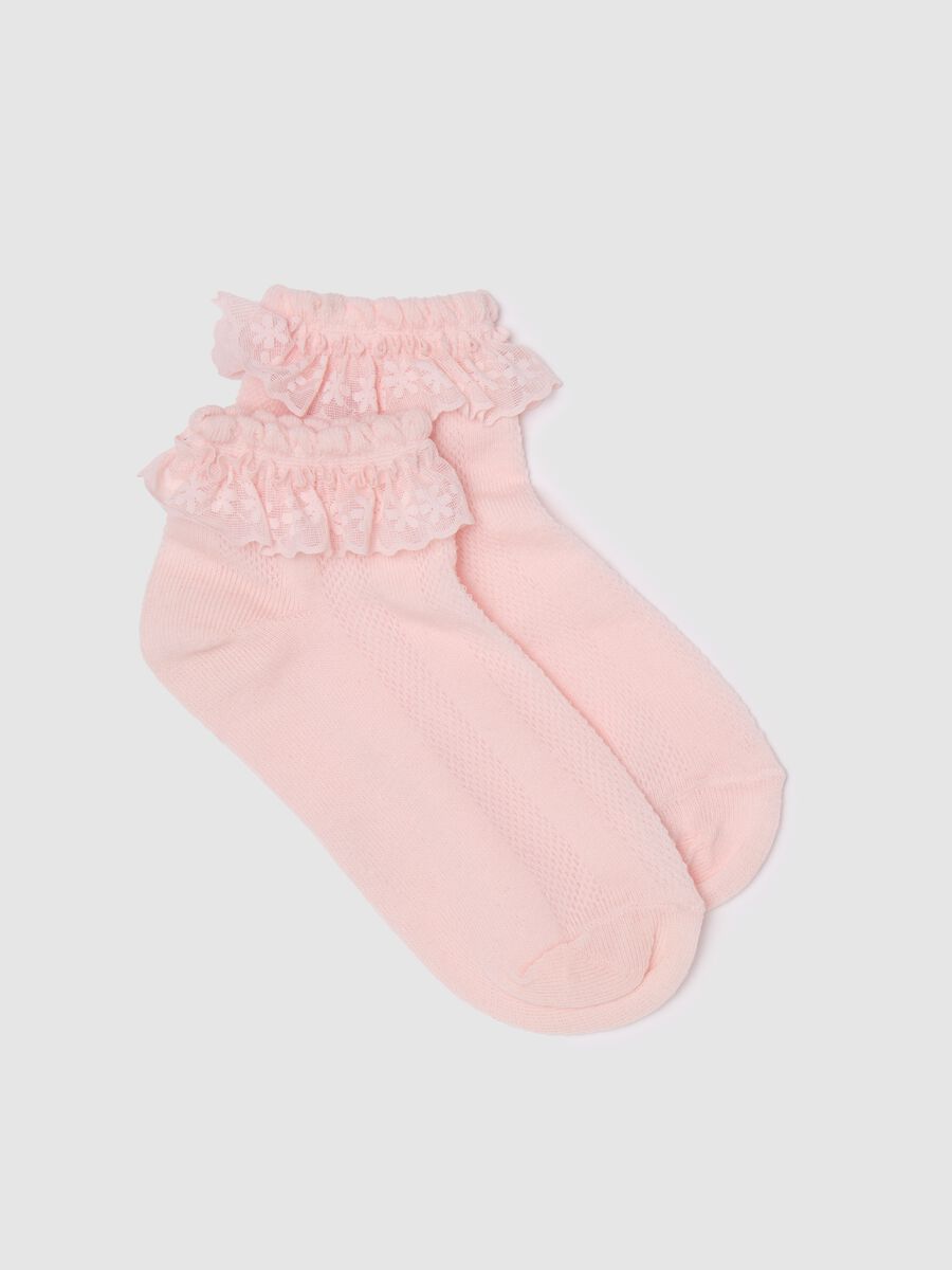 Short socks with tulle_0