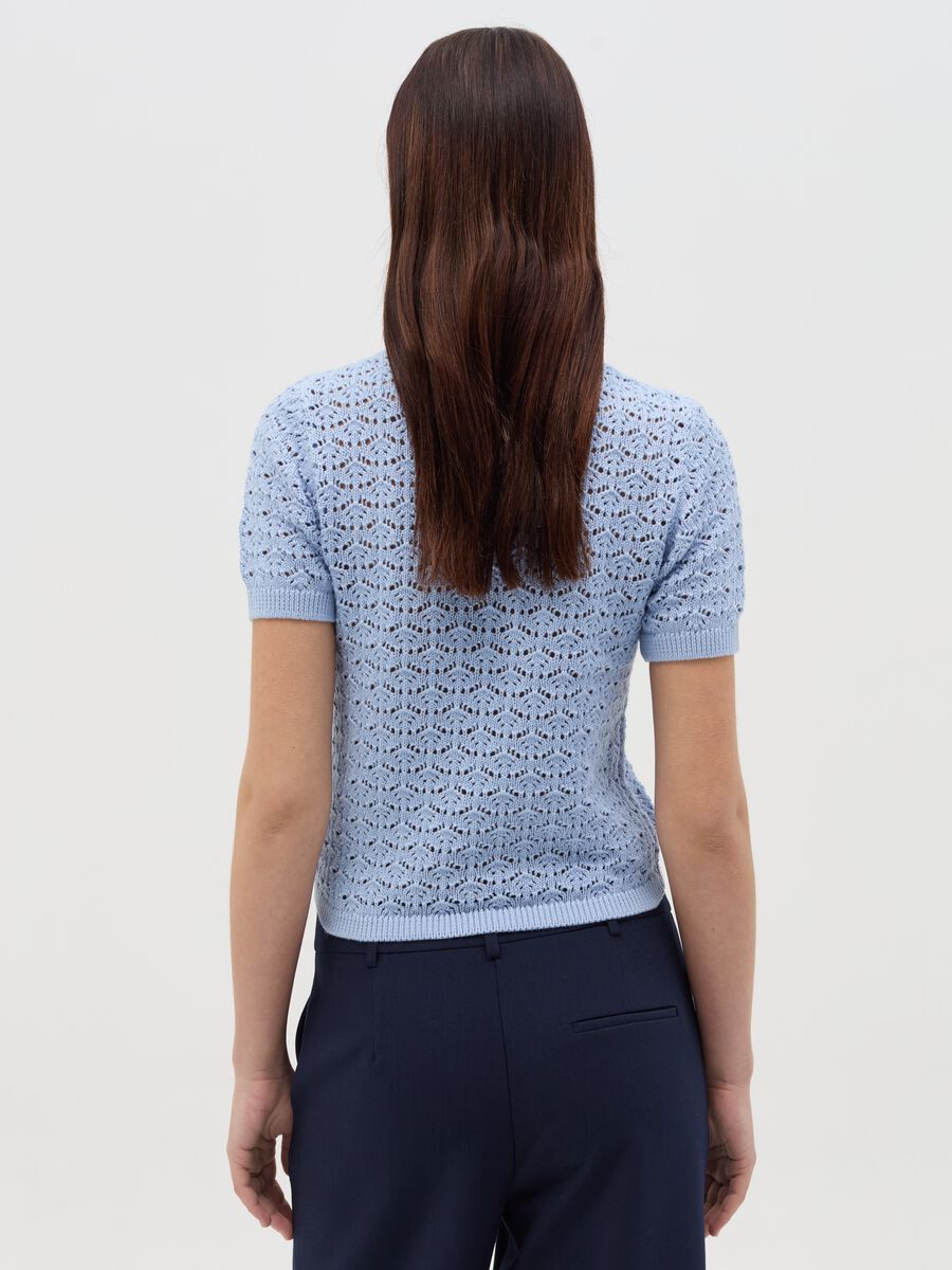 Crochet top with short sleeves_3