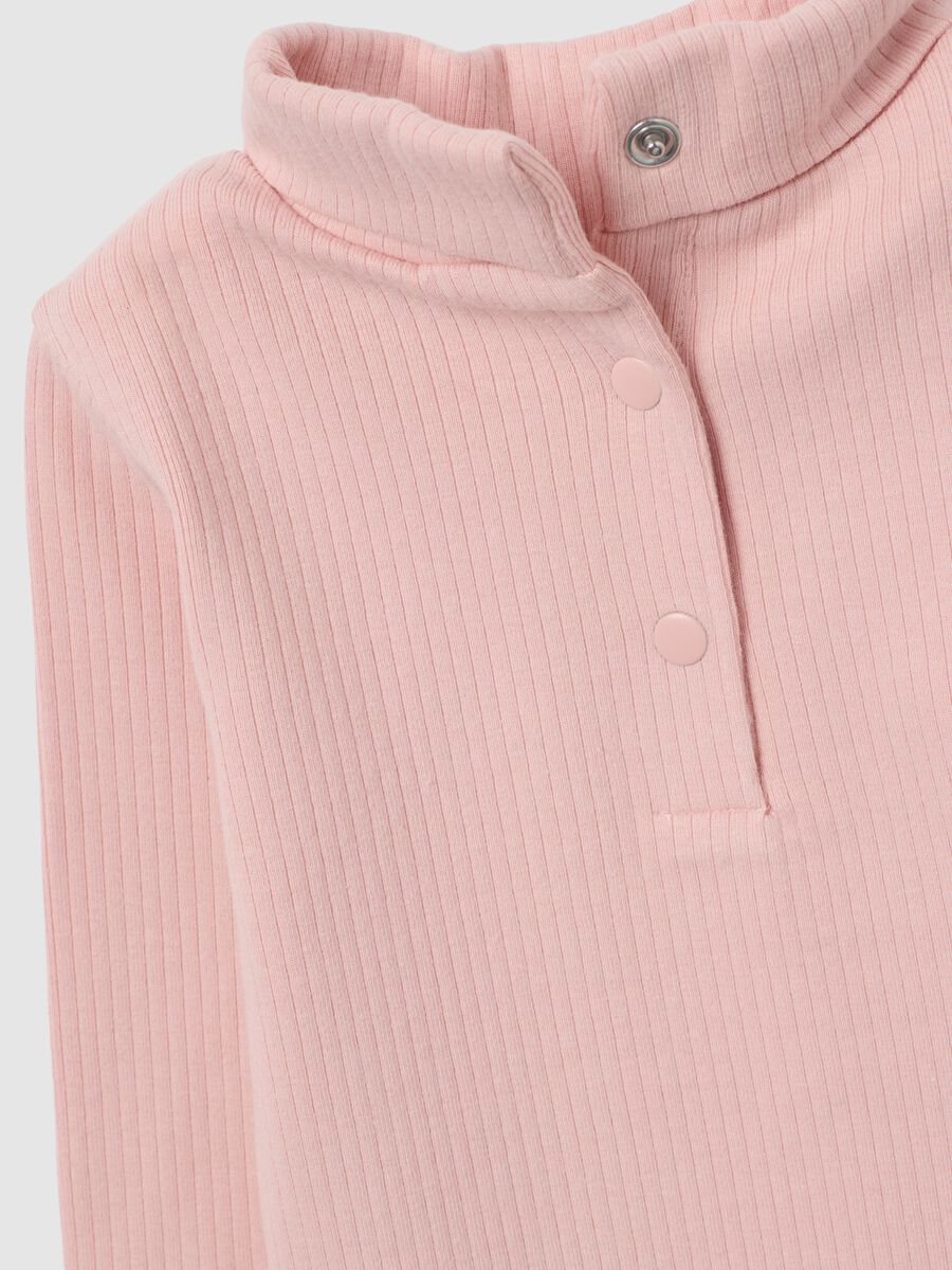 Girls' pink stretch cotton t-shirt_3