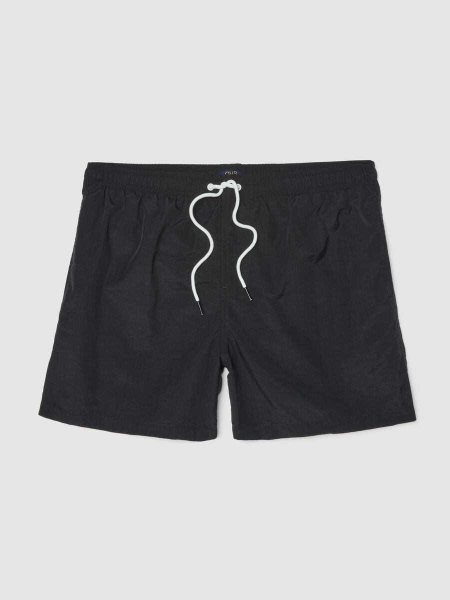 Boxer da mare neri regular fit con coulisse_4