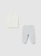 Unisex Baby Set in White Cotton Mix_1