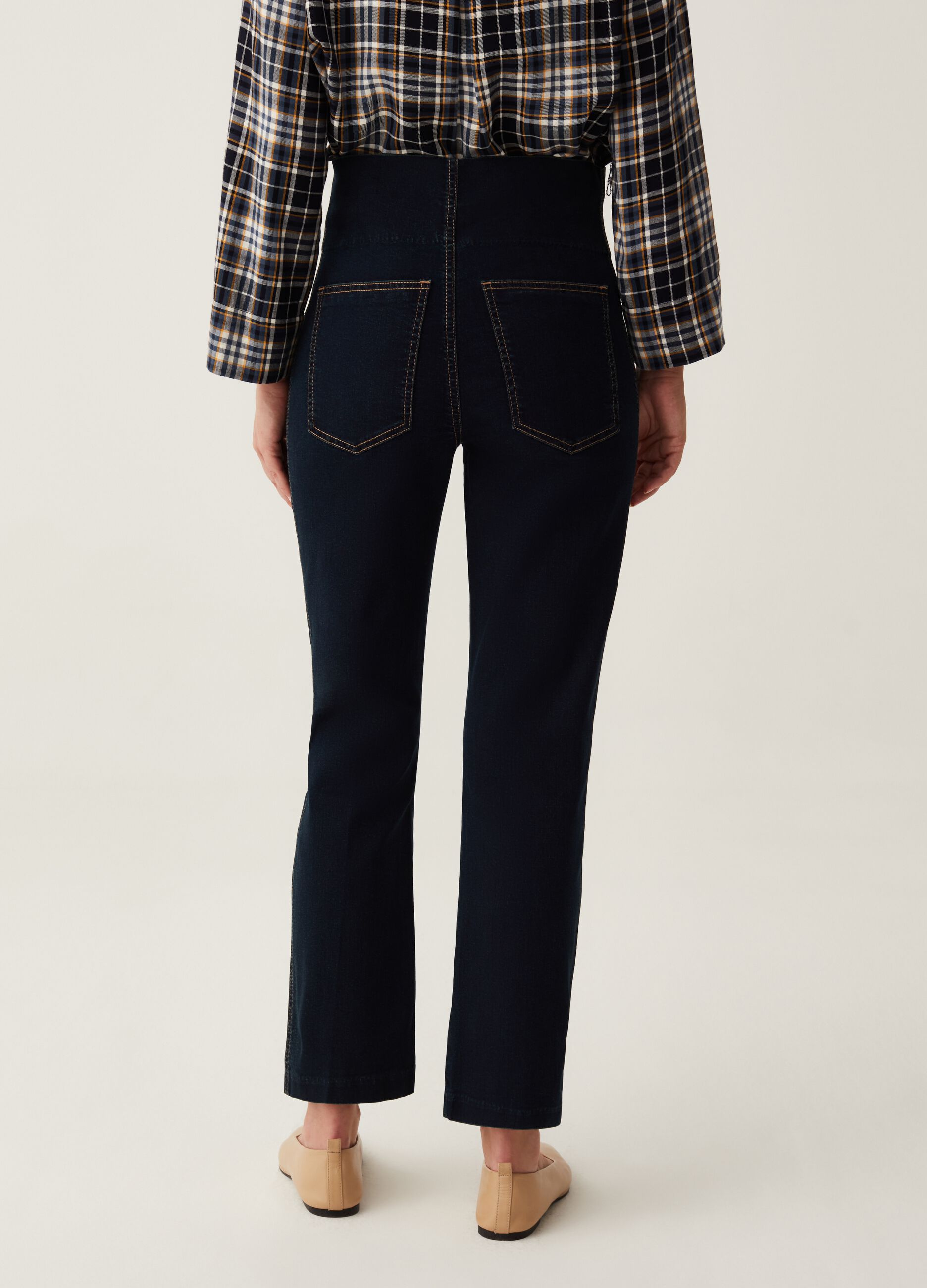 Pantalone premaman skinny fit in denim_2