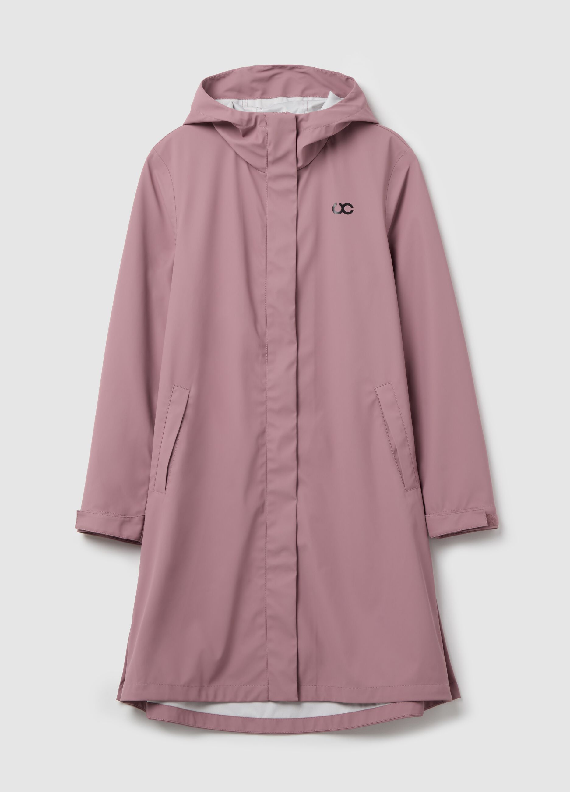 Long parka with hood