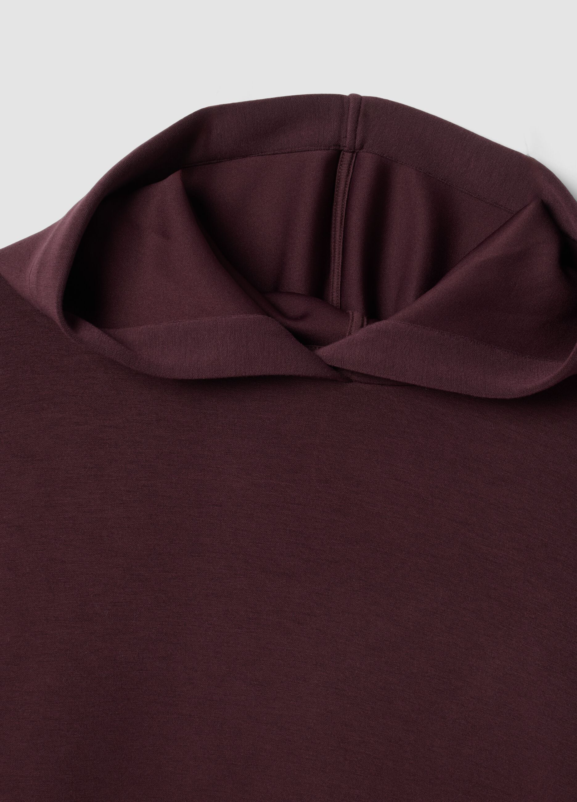 Purple stretch modal crew-neck sweatshirt
