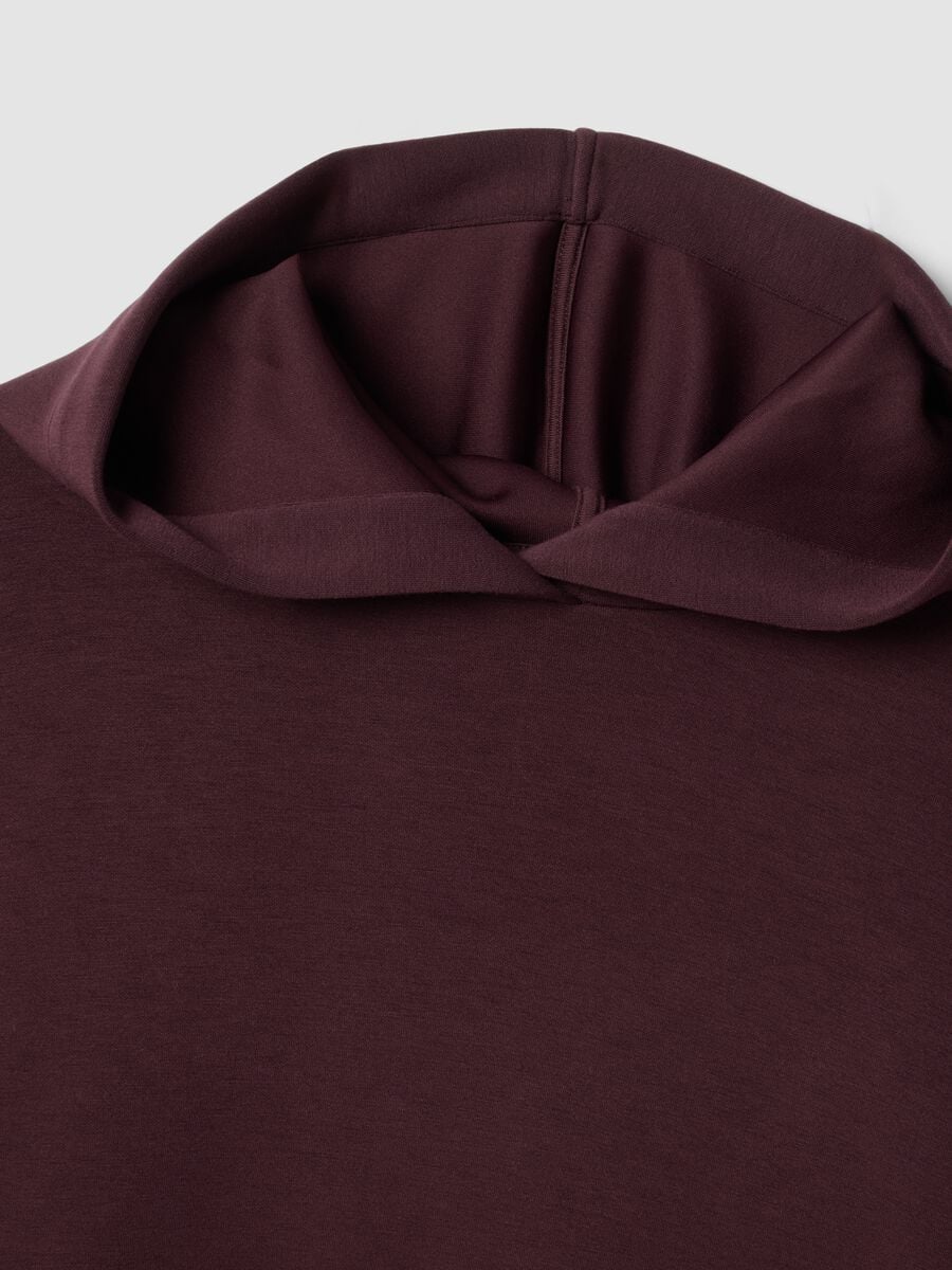 Purple stretch modal crew-neck sweatshirt_1