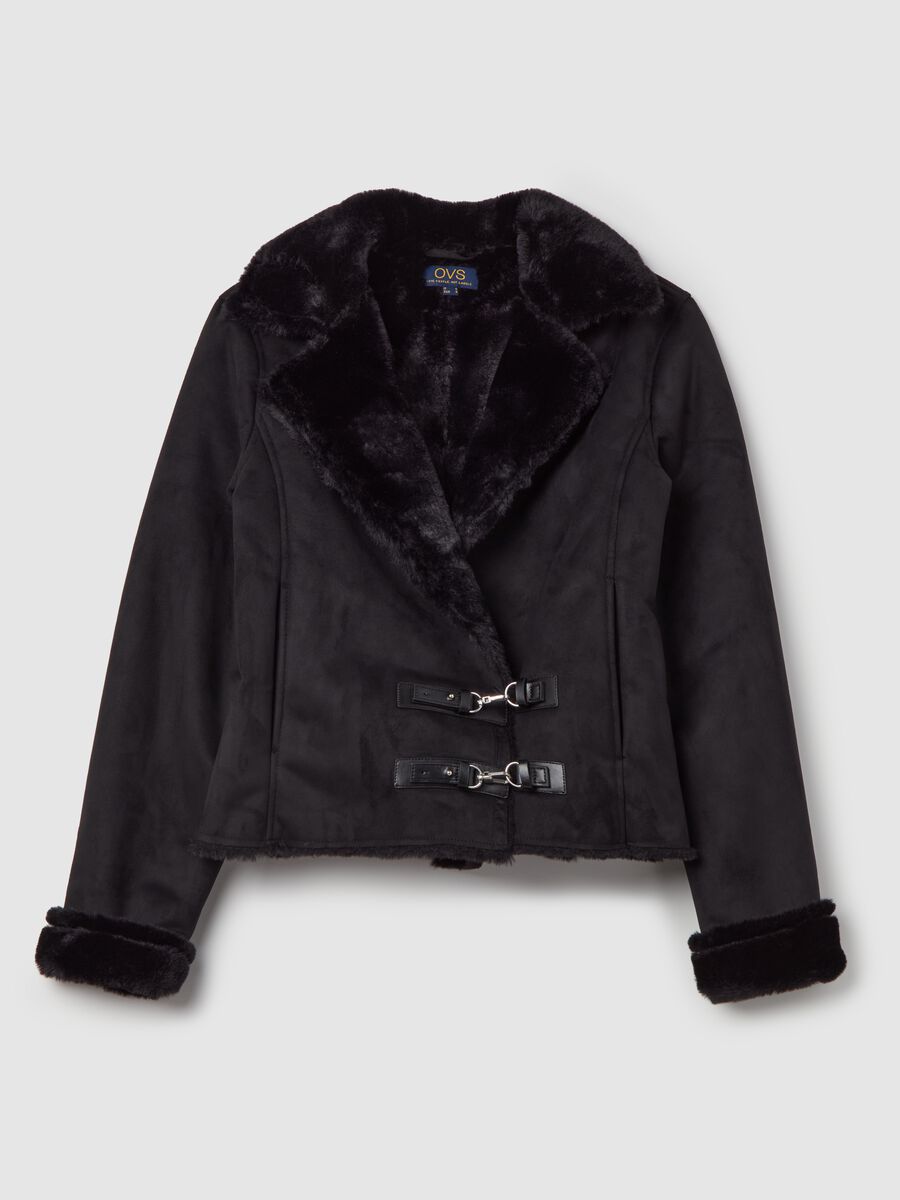 Suede sheepskin with hooks_4