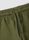 White and green pure cotton set with T-shirt and shorts_3