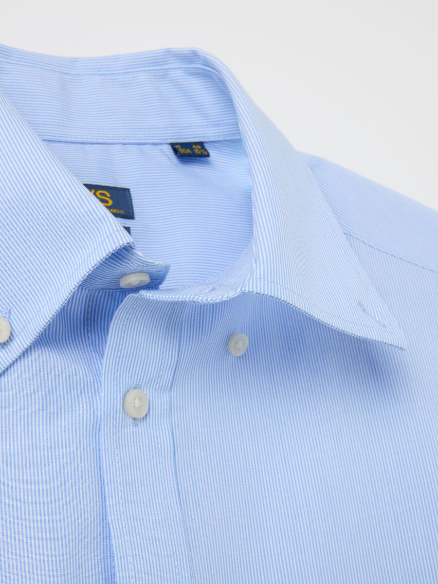 Men's Light Blue Cotton Blend Shirt Regular Fit_1