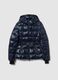 Blue padded water-repellent regular fit jacket_4