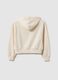 Girl's beige pure cotton hoodie in relaxed fit_4