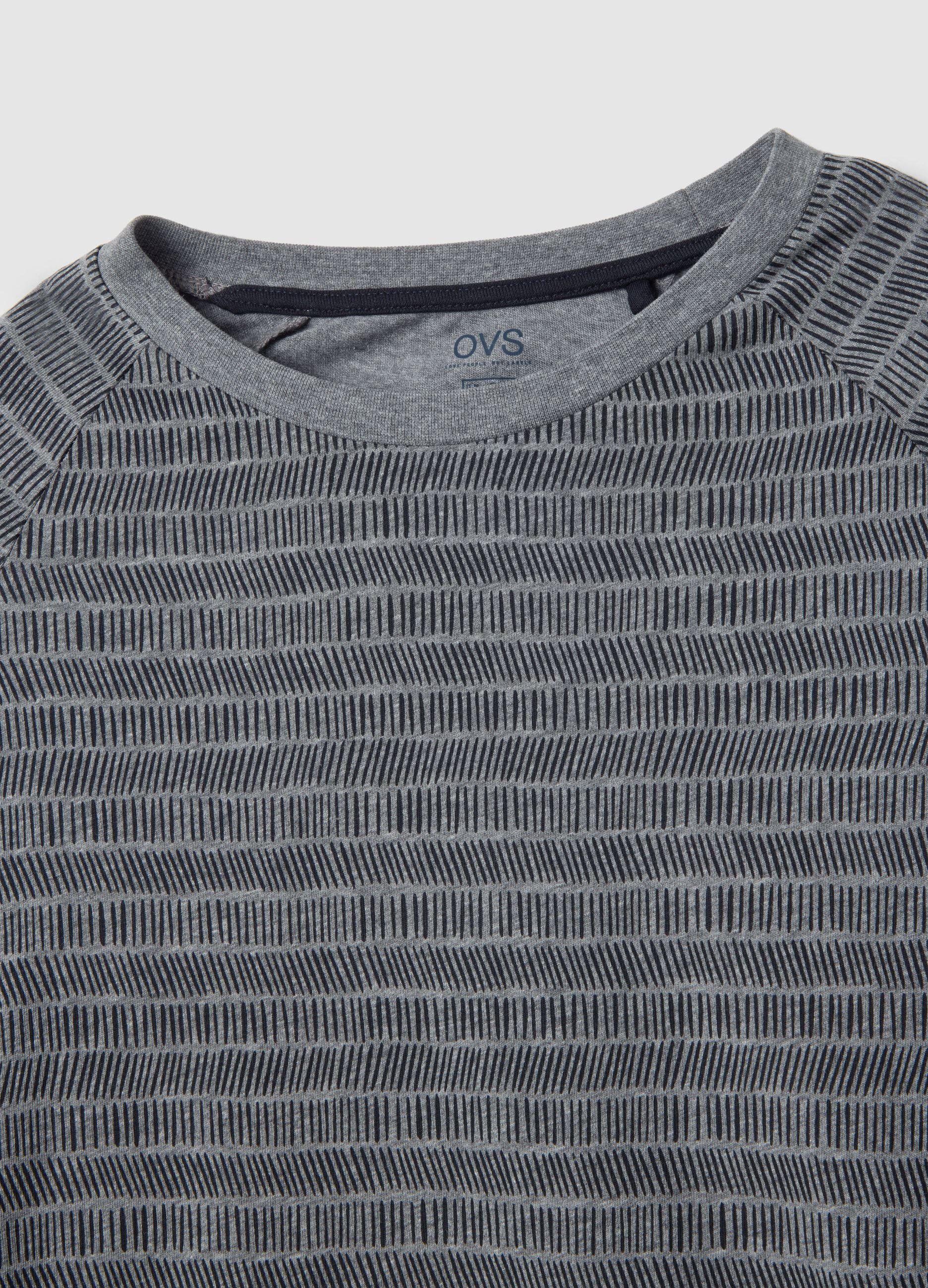 Regular fit grey pure cotton pyjamas