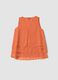 Orange Sleeveless Maternity Blouse_4